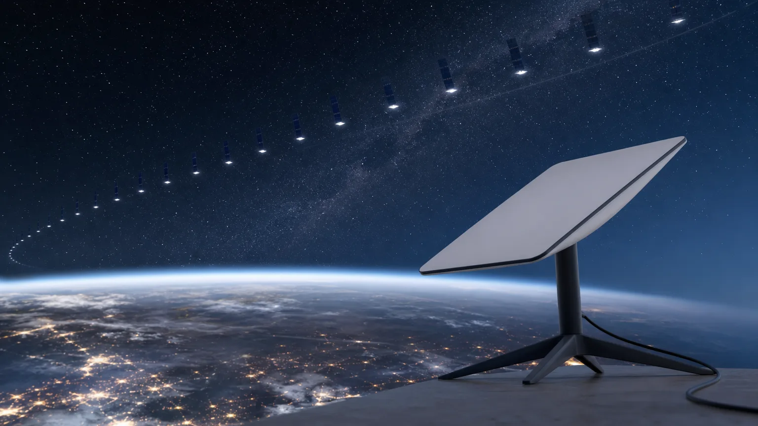 AI ilustrace k tématu: Starlink podle PCMag ustoupil od zjevného limitu 5 TB po stížnostech uživatelů