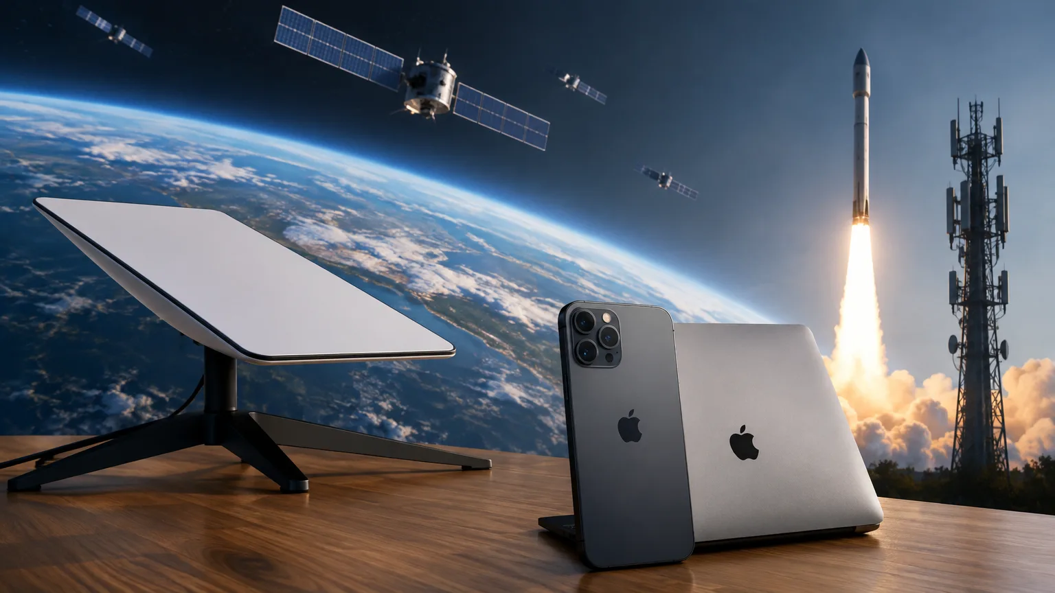 AI ilustrace k tématu: Podle Bank of America může Starlink představovat významné riziko pro Apple