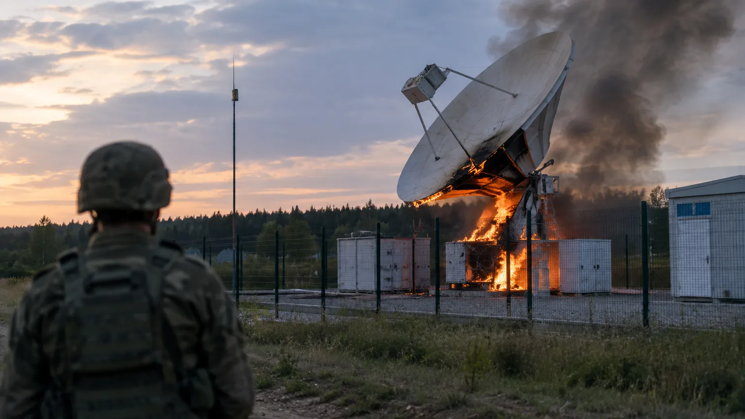 Polský ministr označil požár stanice Starlinku v Polsku za sabotáž