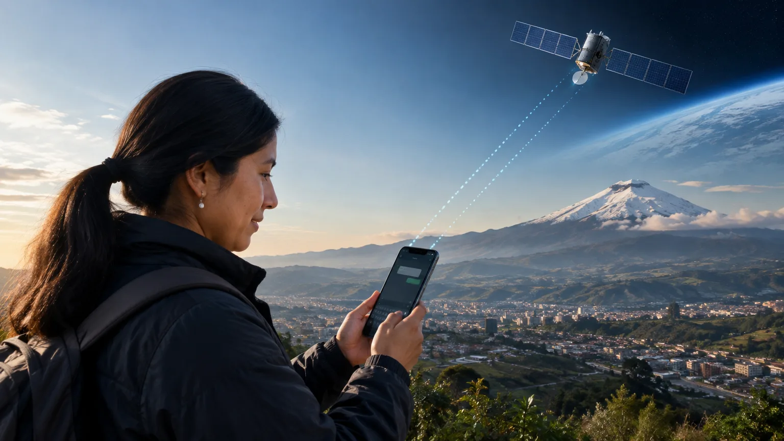 AI ilustrace k tématu: Podle BASENOR Starlink Mobile spustil direct-to-cell v Ekvádoru